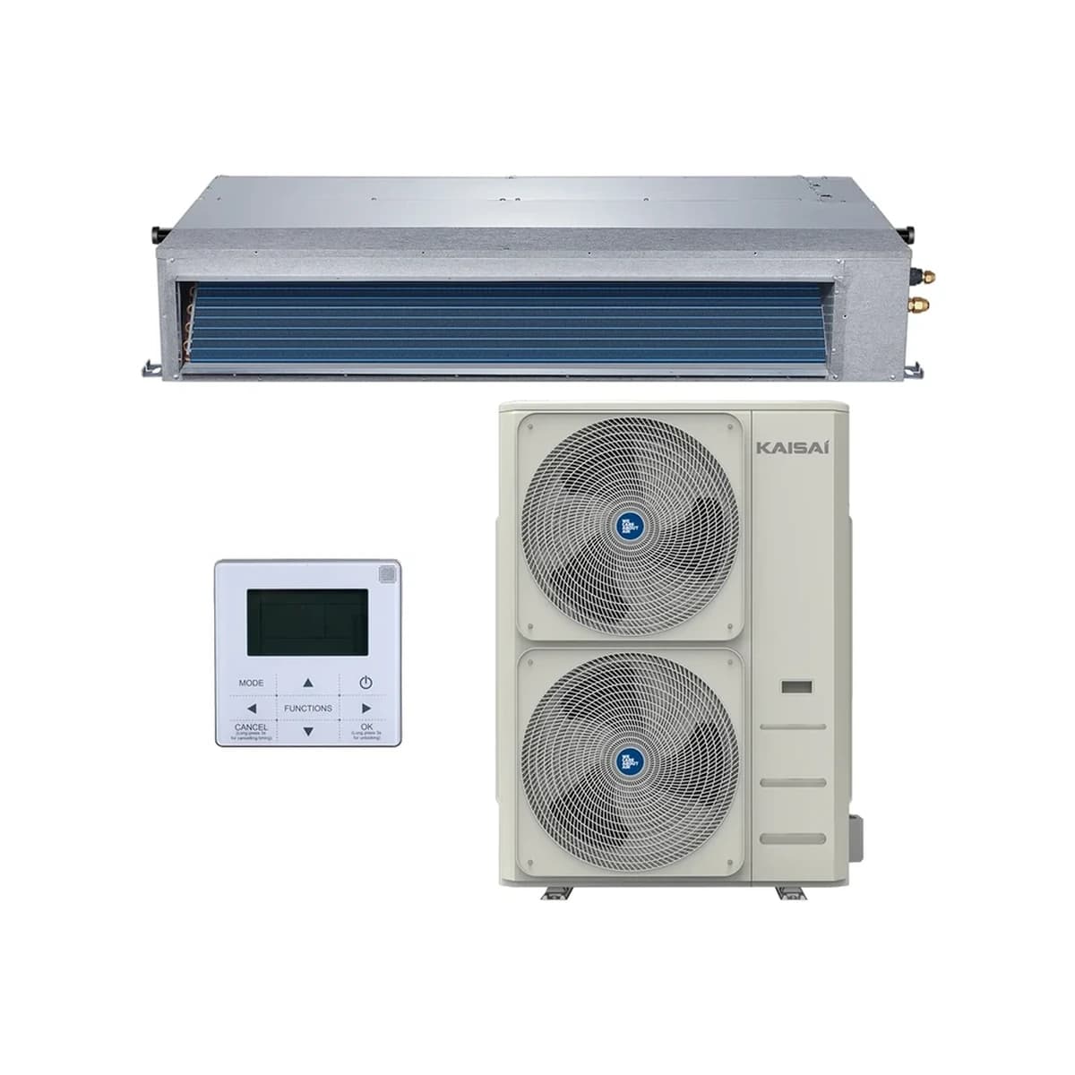 SET Klimatizácia kanálová KAISAI SLIM duct 14,1 kW – kompletný set 14,1 kW, energetická trieda A++ - foto 1