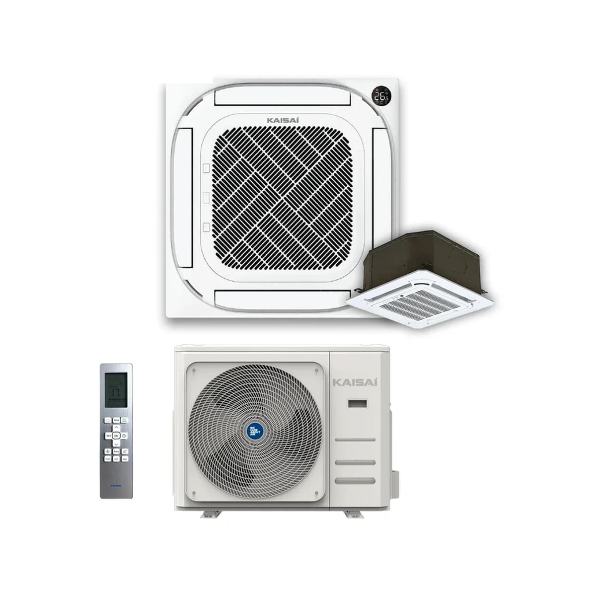 SET Klimatizácia kazetová stropná KAISAI Compact 3,5 kW – kompletný set 3,5 kW, energetická trieda A++ - foto 1