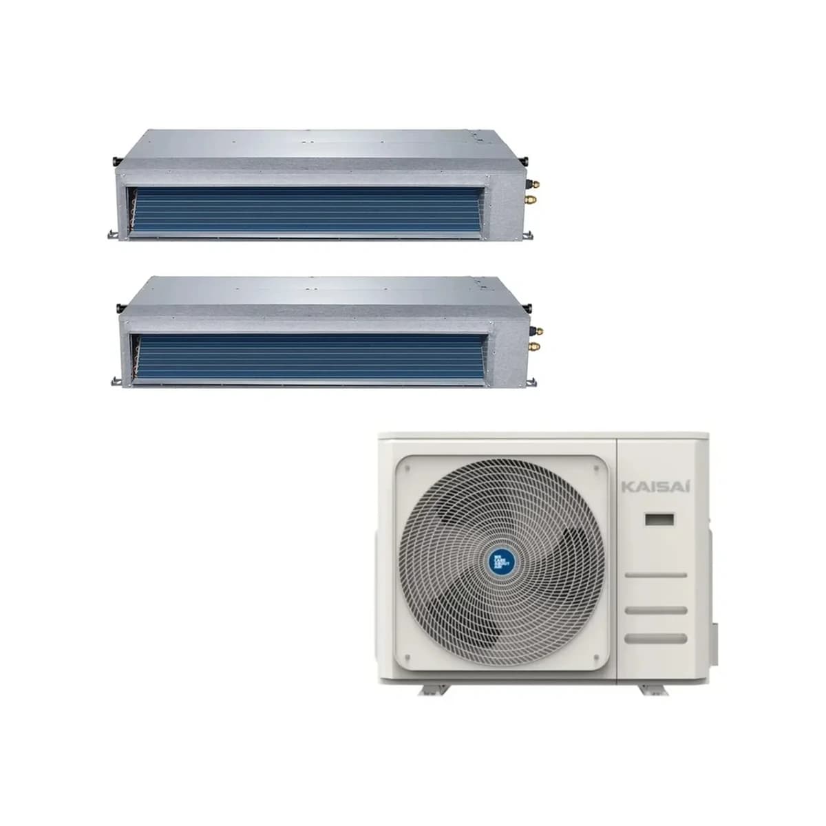 SET Klimatizácia kanálová KAISAI 2 x KTI-18HWG32X 10,6 kW Twin – kompletný set 10,6 kW, energetická trieda A++