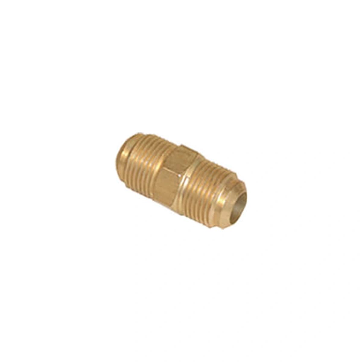 Priama mosadzná SAE spojka Tecnosystemi 11129000, 1/4″ M × 1/4″ M – produktová fotografia, SKU 1171014