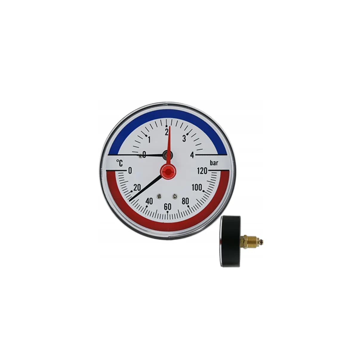 Manometer termo- 1/2" 0- 4bar zadný tmap