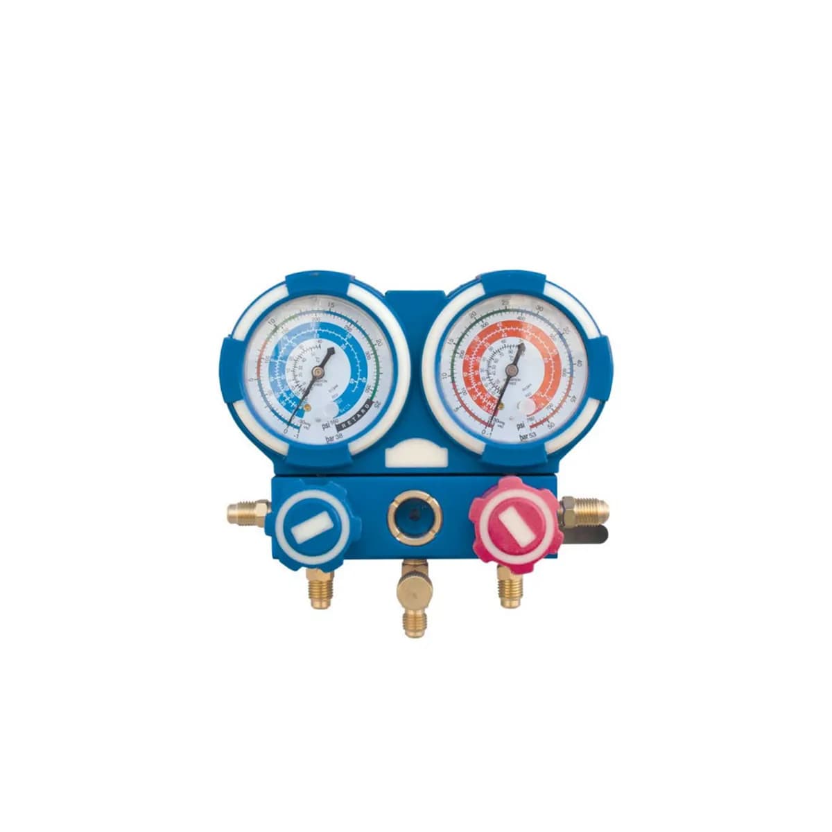 Manometer 2-cestný s pogumovaným povrchom pre chladivá R32 - R410a - r134 - tr422abcd (R22