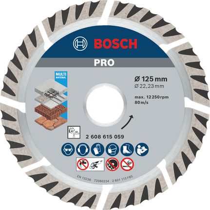 Bosch PRO Multi Material 125 × 22,23 mm, balenie 10 ks, 2.608.615.060 – oficiálna fotografia výrobcu