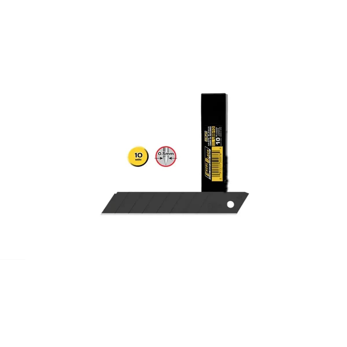 Náhradné čepele OLFA Excel Black LBB-10 18 mm, 10 ks – produktová fotografia, SKU 8200047