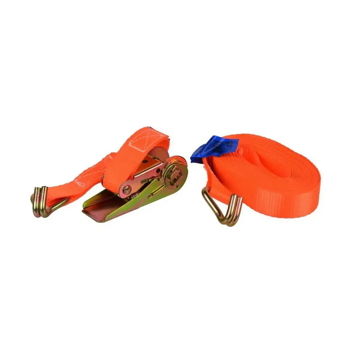 Upínací popruh s račňou a 2 hákmi, 38 mm × 6 m – produktová fotografia, SKU 8200092