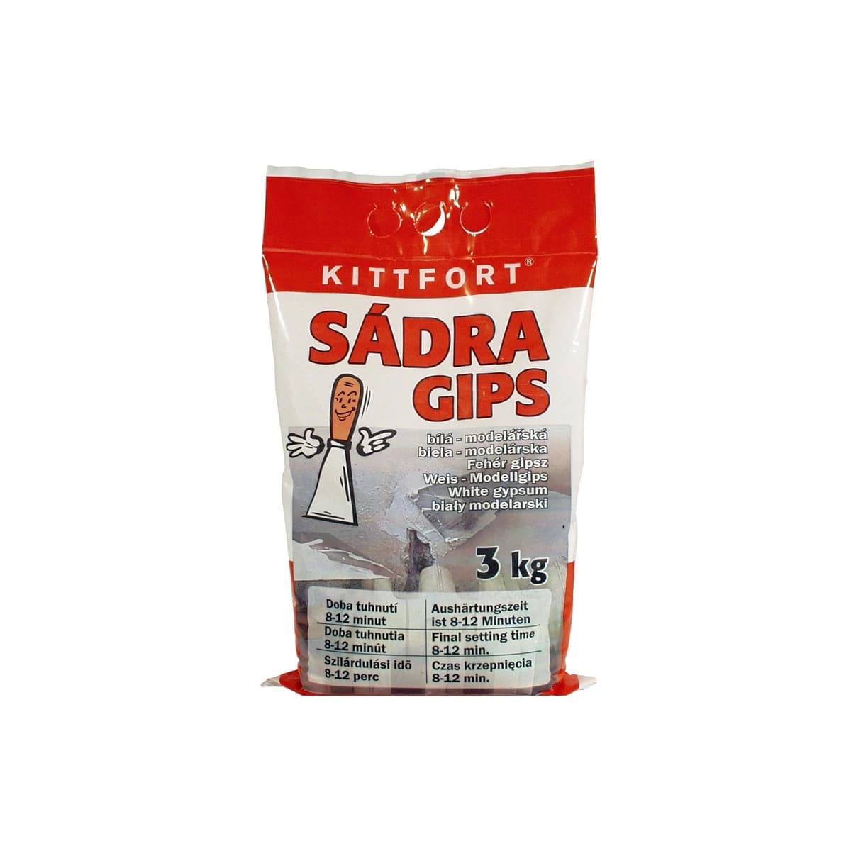 Sádra biela modelárska 3kg Kittfort